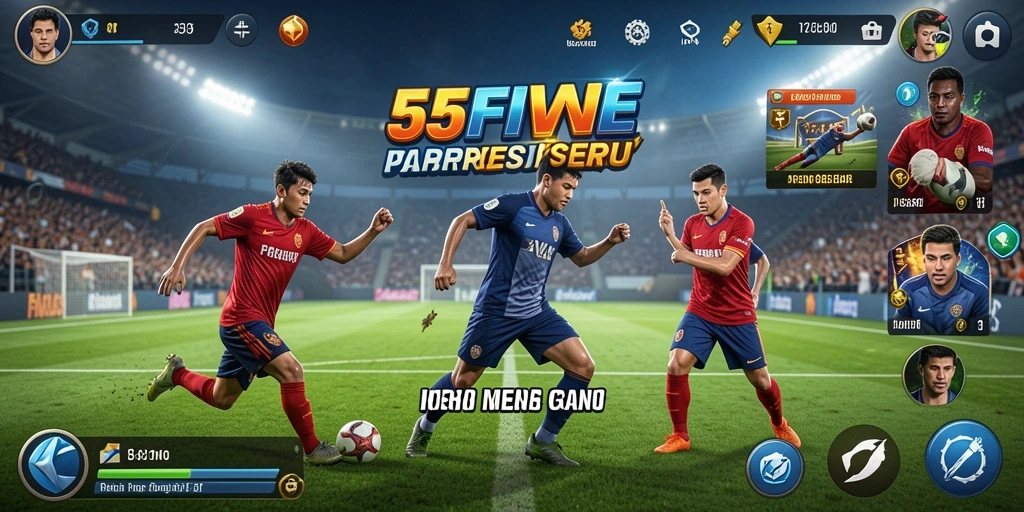 Tampilan gameplay seru dalam 55FIVE dengan berbagai cabang olahraga.